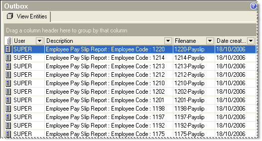 Outbox_Report splitting