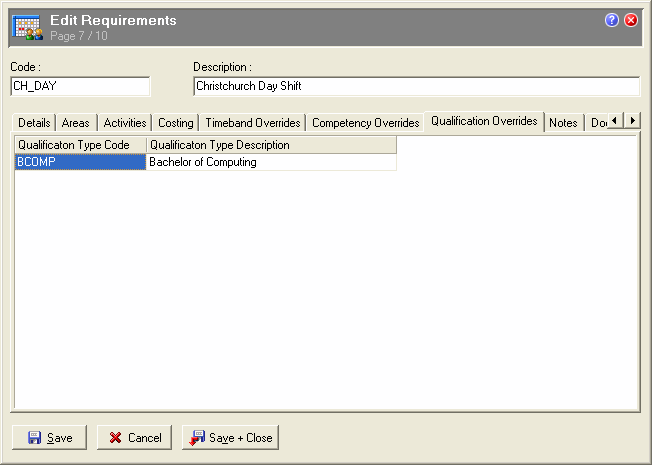 Requirement Qualification Overrides