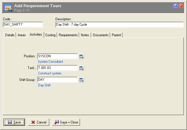 Requirement Tour - Activities