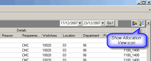 Show Allocation View - Date Fields