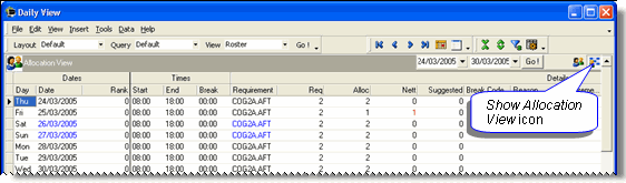 Show Allocation View in Daily View