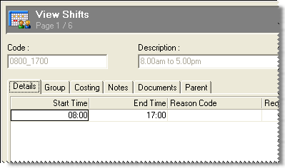 Creating a Roster Tour - Shifts
