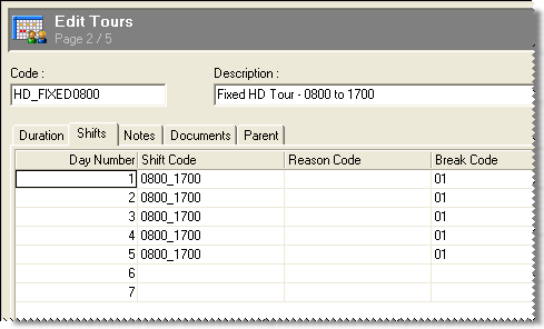 Creating a Roster Tour