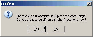 Confirm Allocation Build